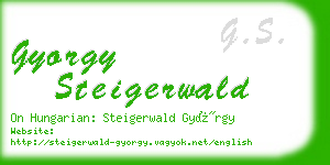 gyorgy steigerwald business card